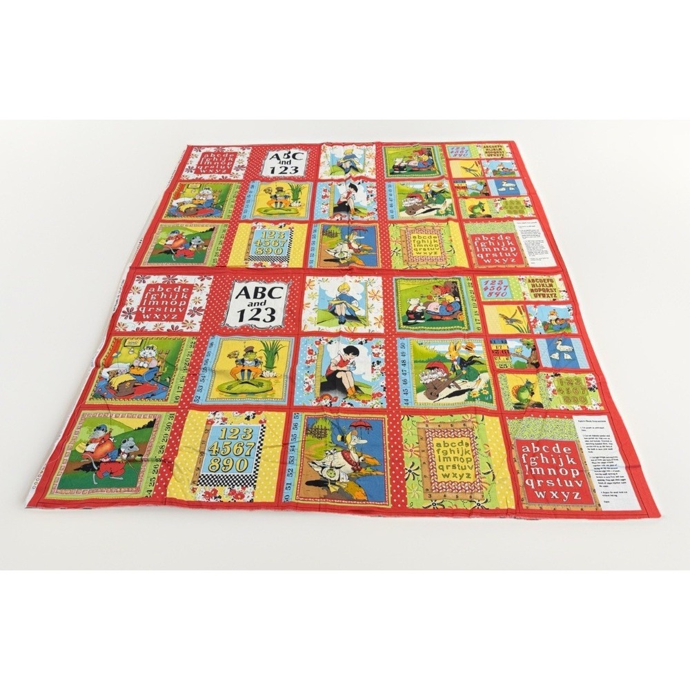 Moda Peas & Carrots Fabric Panel American Jane Sandy Klop ABC Book Quilt 41x 46"